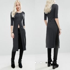 Brave Soul Longline Split Hem Top